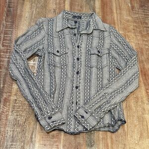 Earl Jeans Vintage Blue and White Cotton Cowboy Shirt